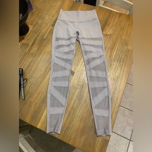 Lululemon Wunder Under Grey High Waist 28” Mesh Athletic Leggings.